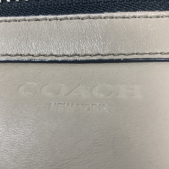 Coach LEGACY RORY 19902 green grey brown leather purse zip closure - Picture 7 of 14